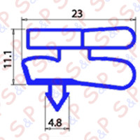 MAGNETIC SNAP IN GASKET 425X785mm XX3 O.D.