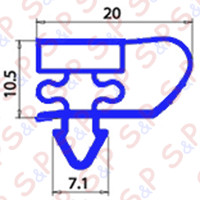 GUARNIZIONE PORTA EKG 390 575X1565mm YY22 O.D.